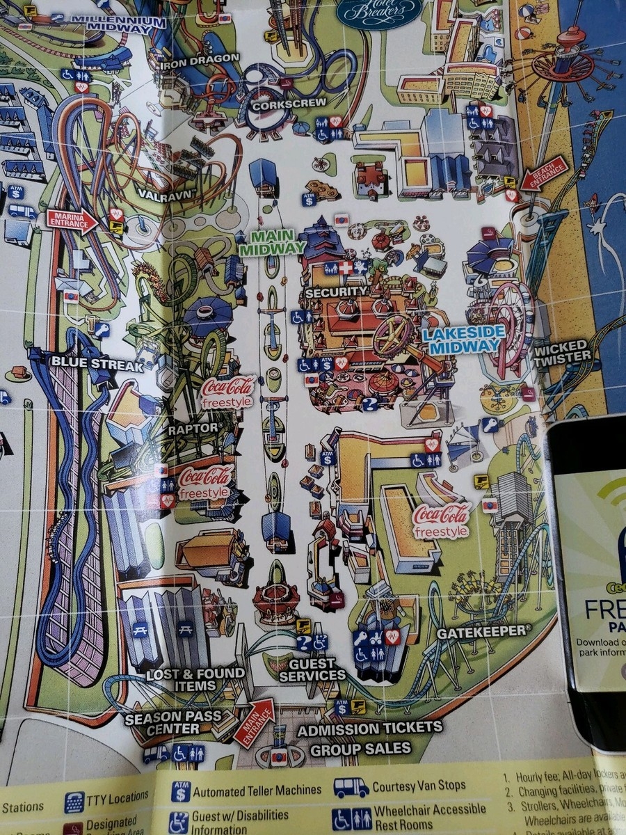 2016 Cedar Point Amusement Park Brochure Map Guide Pamphlet EBay