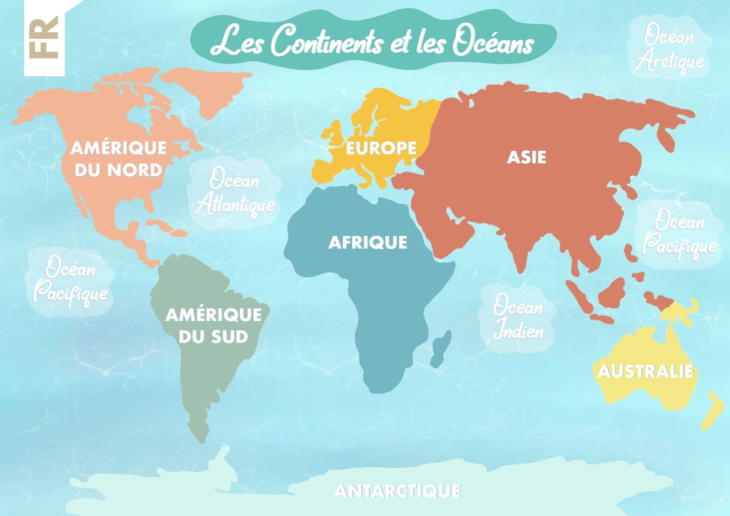 Printable 7 Continents Map