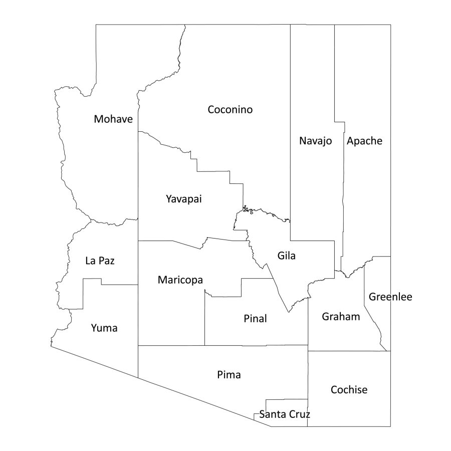 Arizona Printable Map