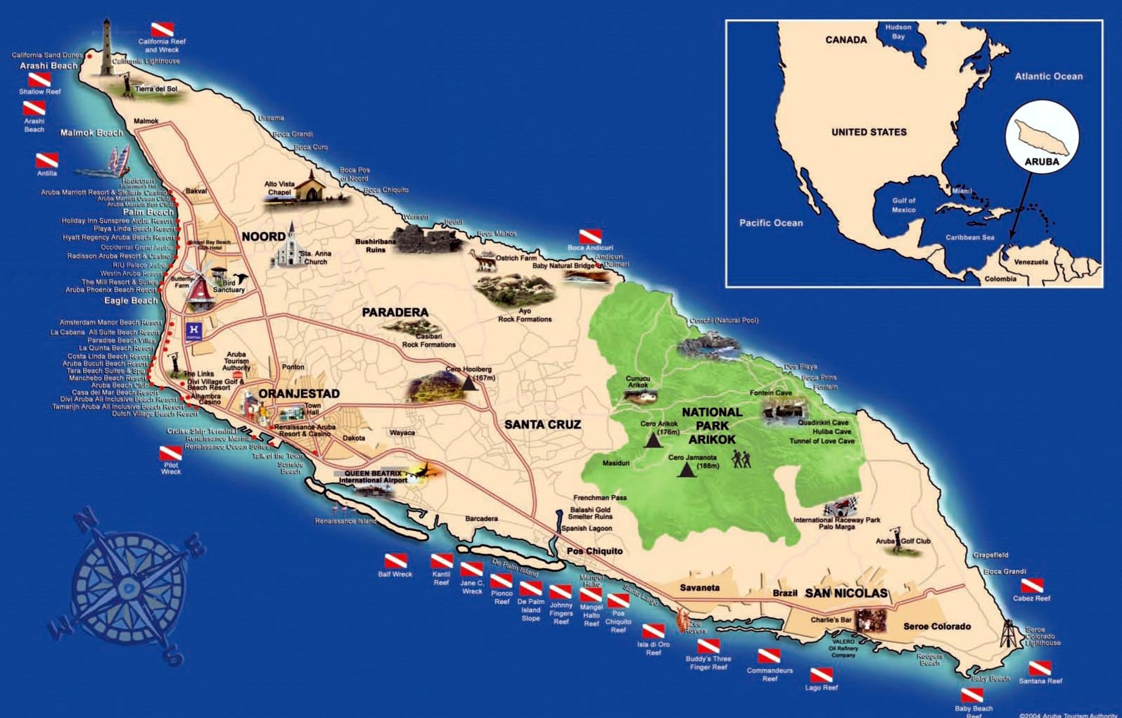 Aruba Maps Printable Maps Of Aruba For Download Worksheets Library