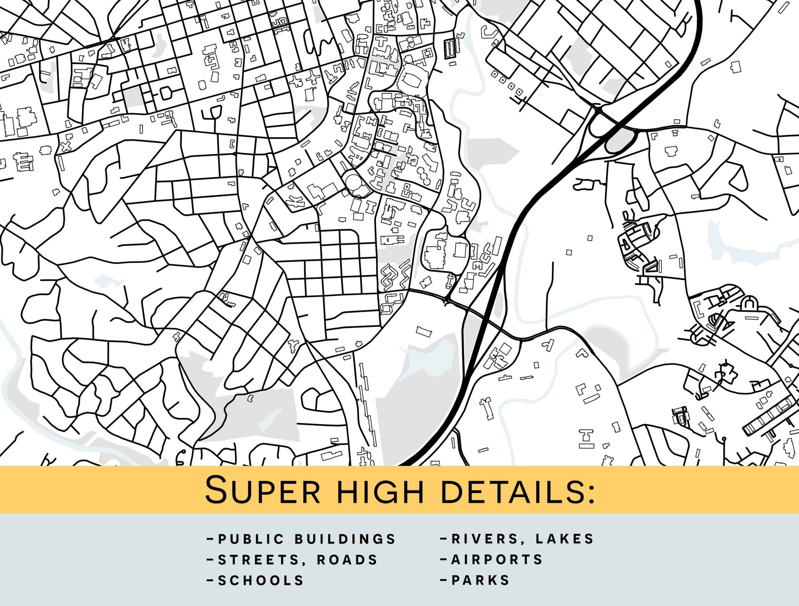 Athens Map Georgia GA City Map With High Details Printable 