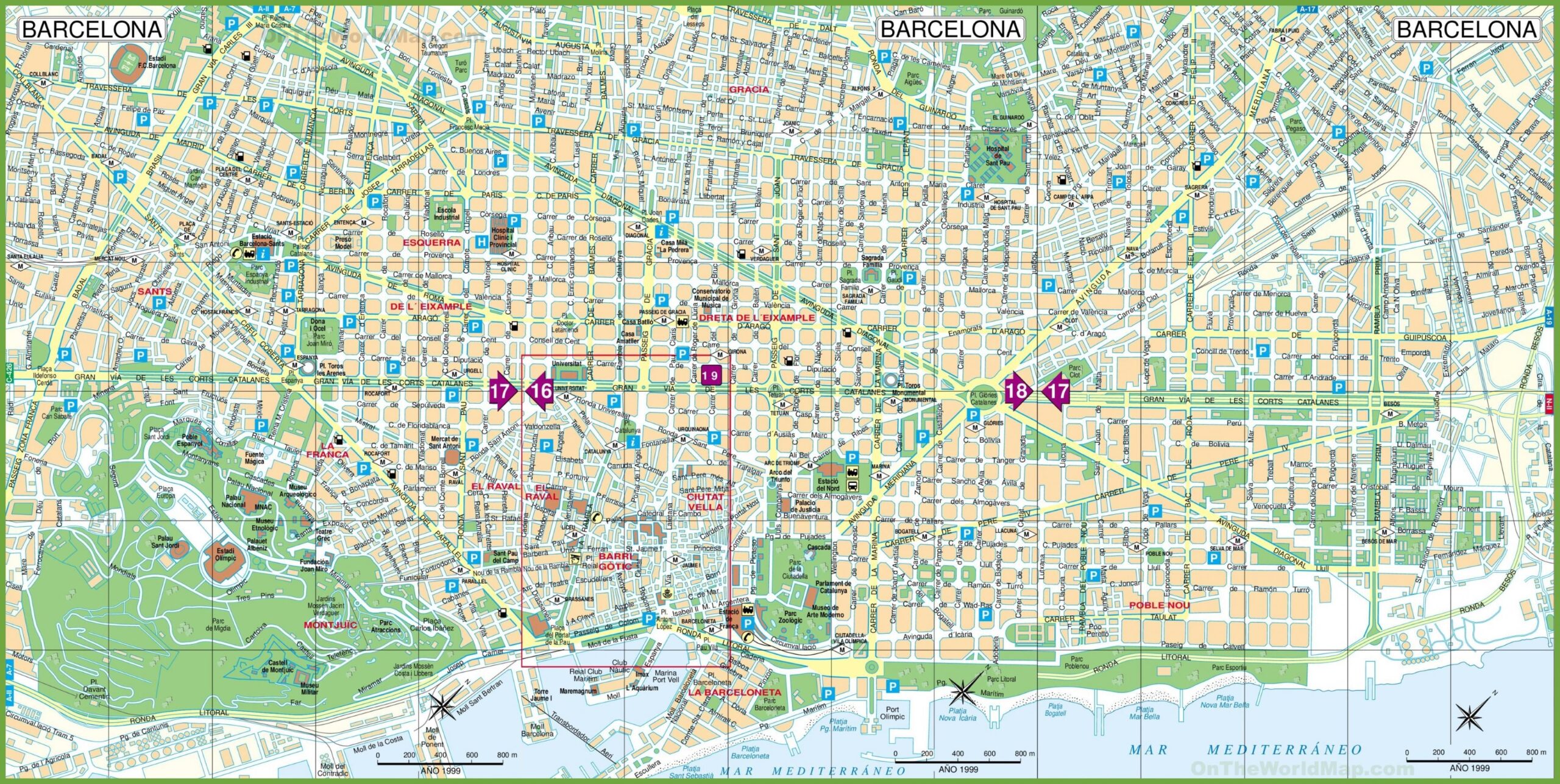 Barcelona Map Printable