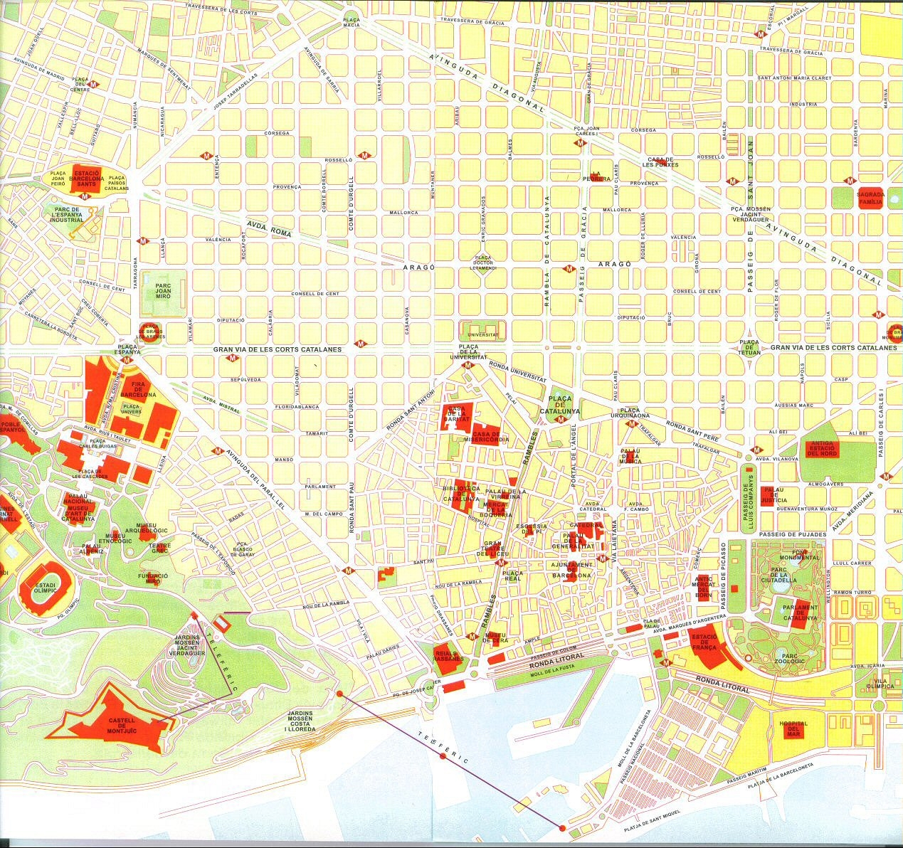 Barcelona Maps To Download Spain