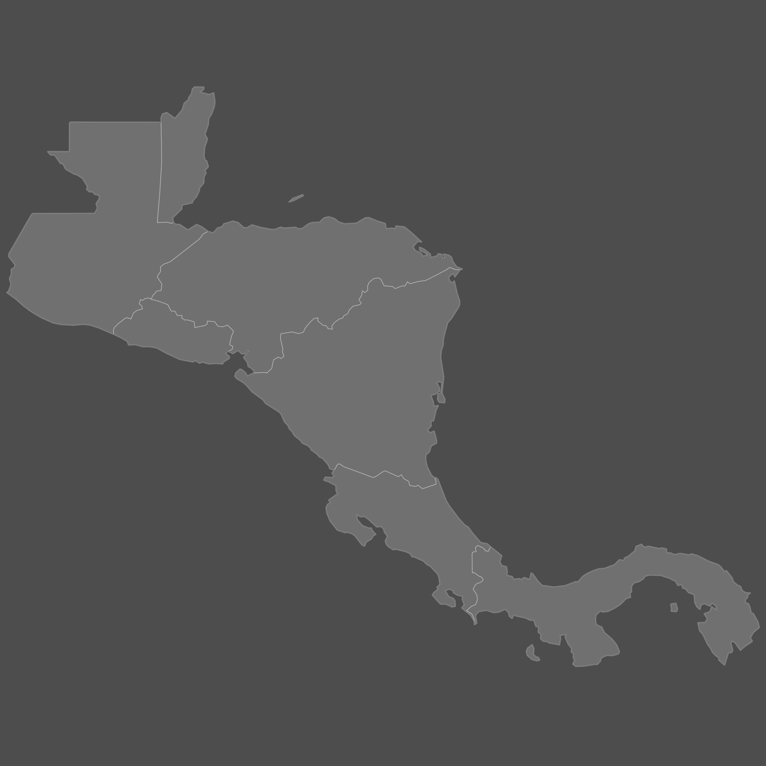 Central America Printable Map