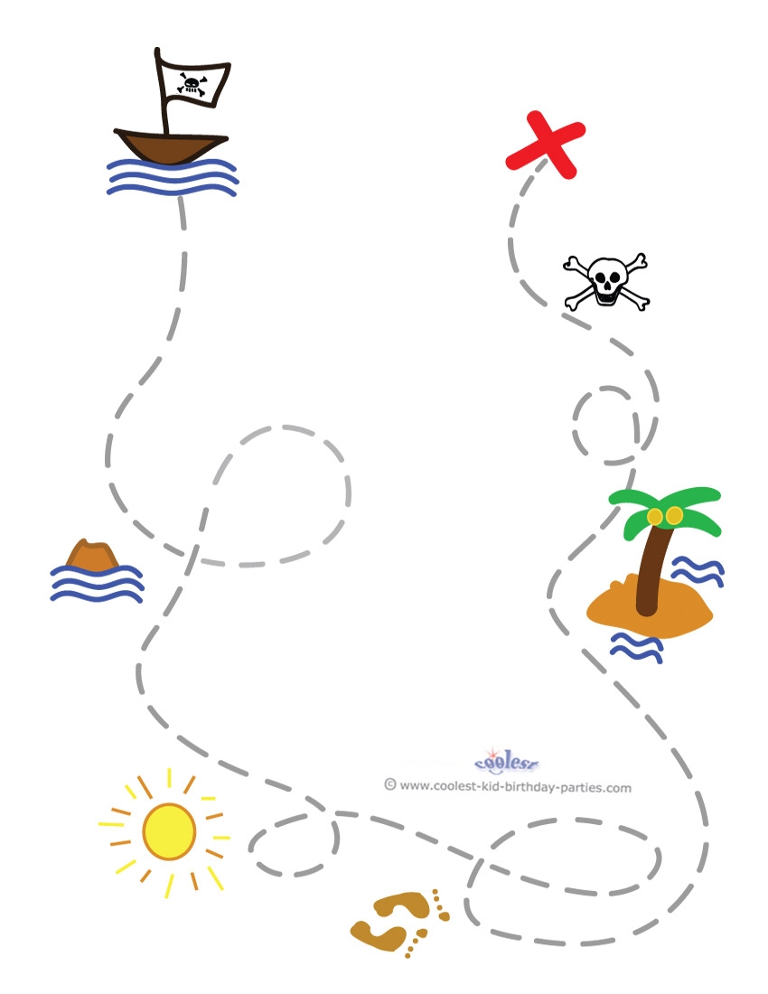 Blank Printable Treasure Map Invitation Coolest Free Printables