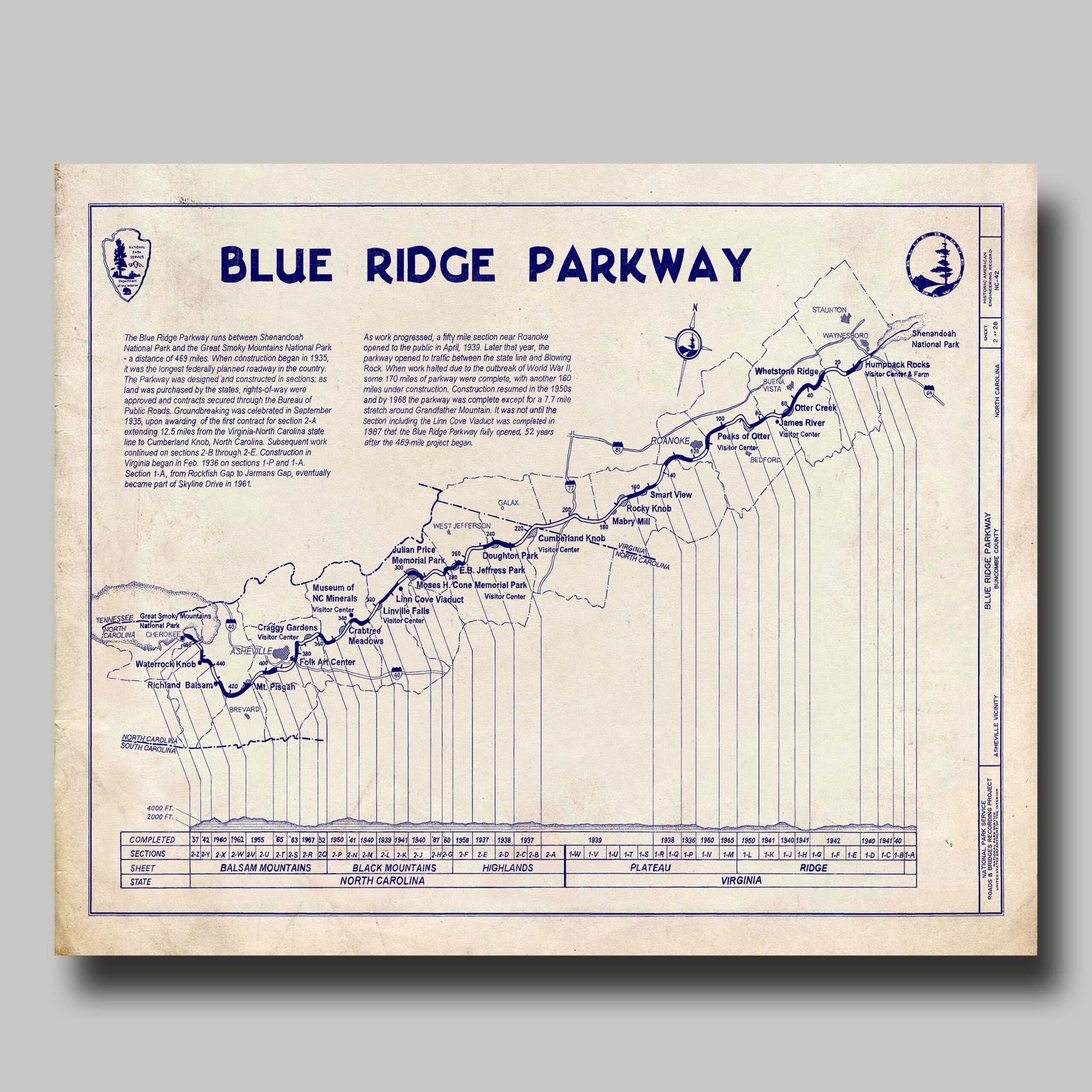 Printable Map Of Blue Ridge Parkway