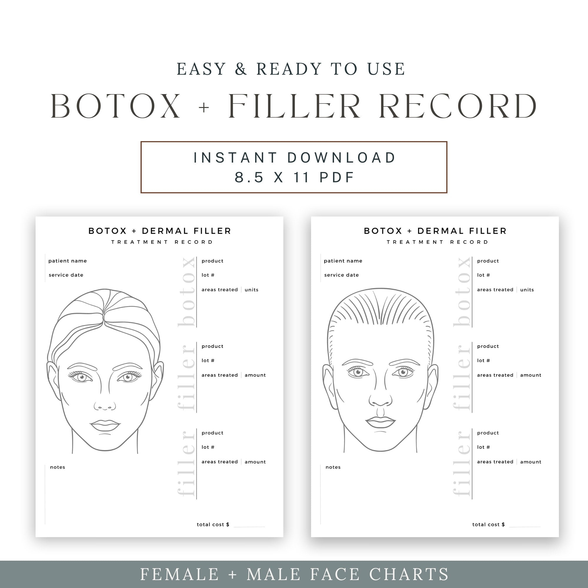 BOTOX Dermal Filler Treatment Record Patient Record BOTOX Dermal Filler Nurse Injector Injectables Form Instant Digital Download Etsy BOTOX Dermal Filler Treatment Record Patient Record BOTOX Dermal Filler Nurse Injector Injectables Form Instant Digital Download Etsy