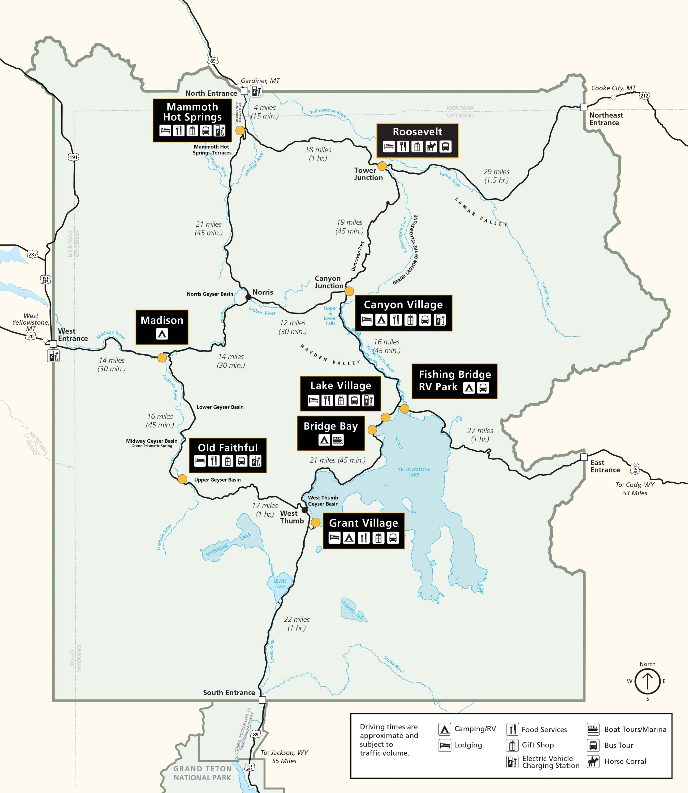 Printable Map Of Yellowstone Printable Map Of Yellowstone