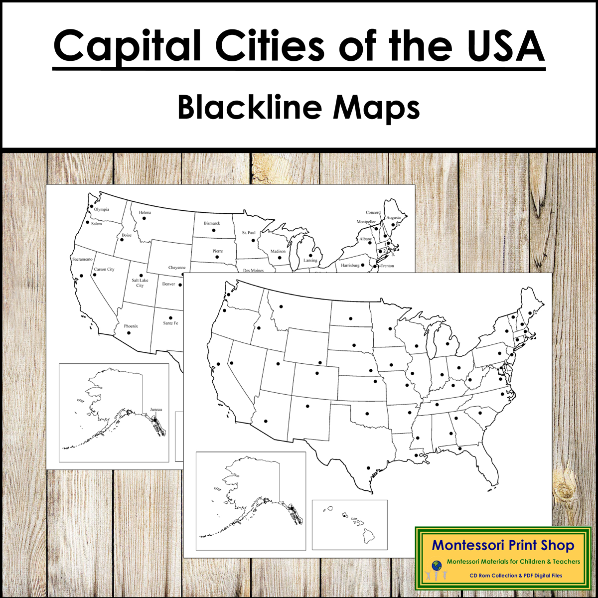 Capital Cities Of The United States Of America Control Map And 