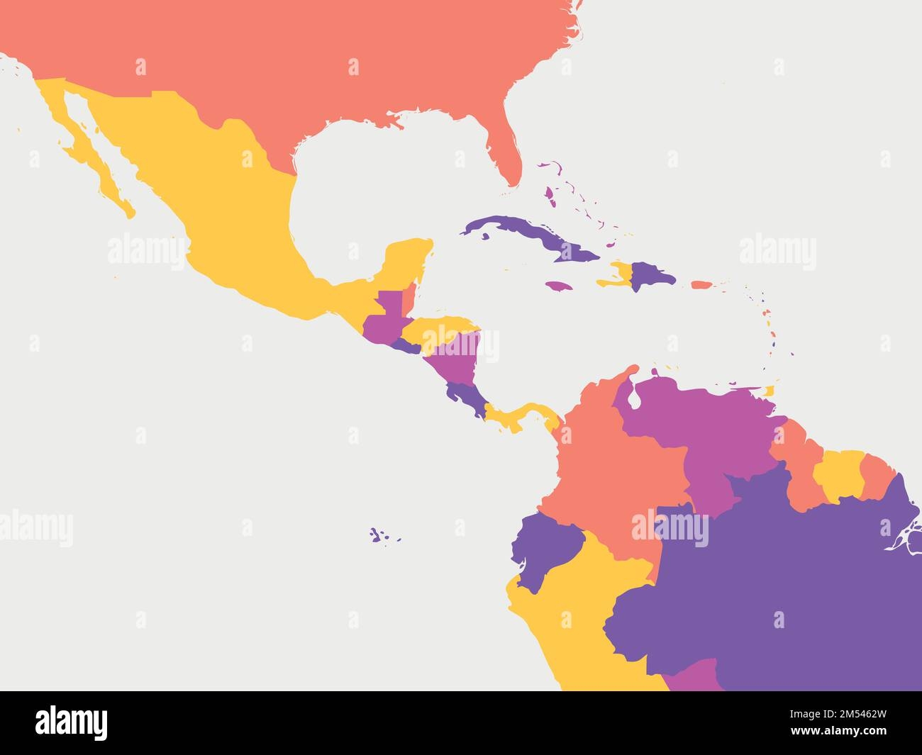 Central America Blank Map High Detailed Political Map Central 