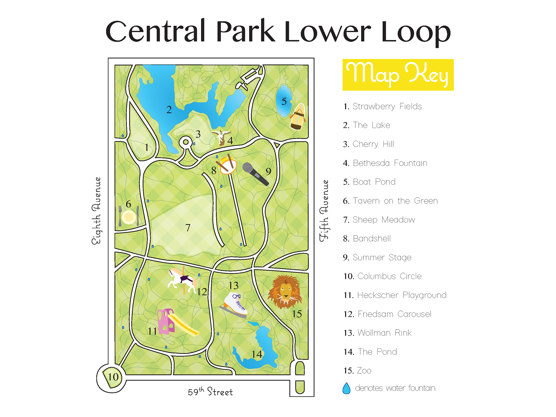 Central Park Lower Loop Map 1 Images Behance Central Park Lower Loop Map 1 Images Behance