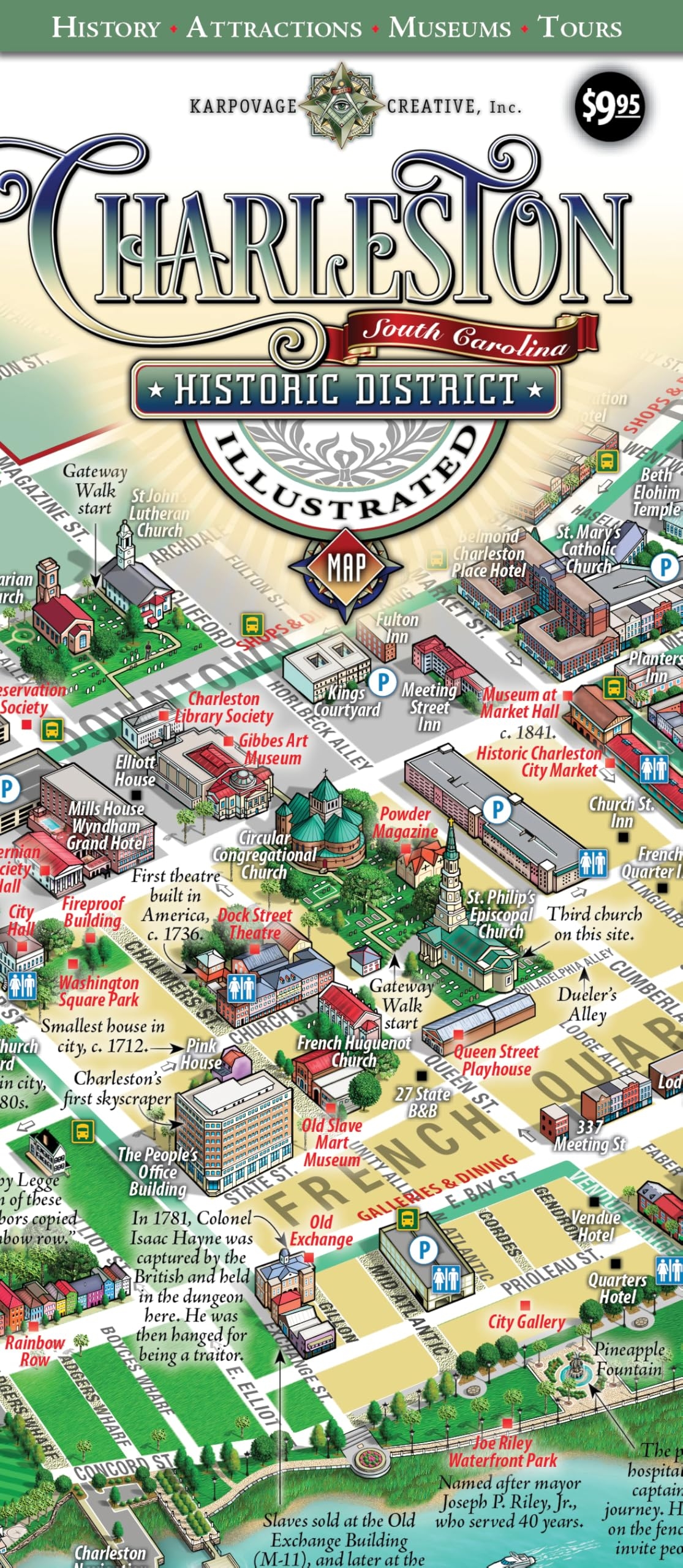 Charleston Historic District Illustrated Map Michael Karpovage Michael Karpovage 9780985653255 Amazon Books