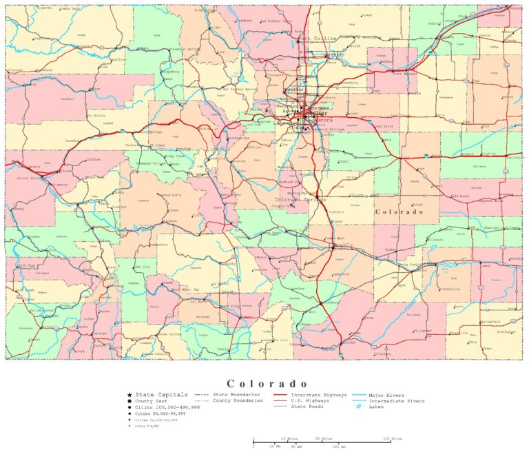 Colorado Printable Map