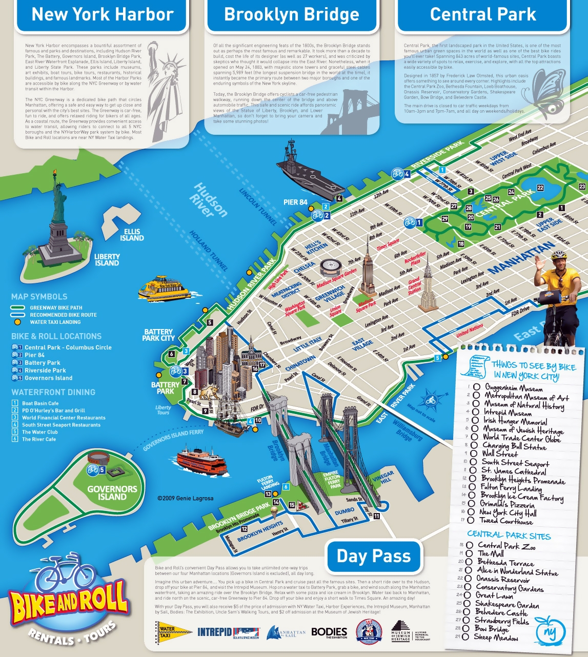 Detailed Alternative New York City Tourist Map New York USA 
