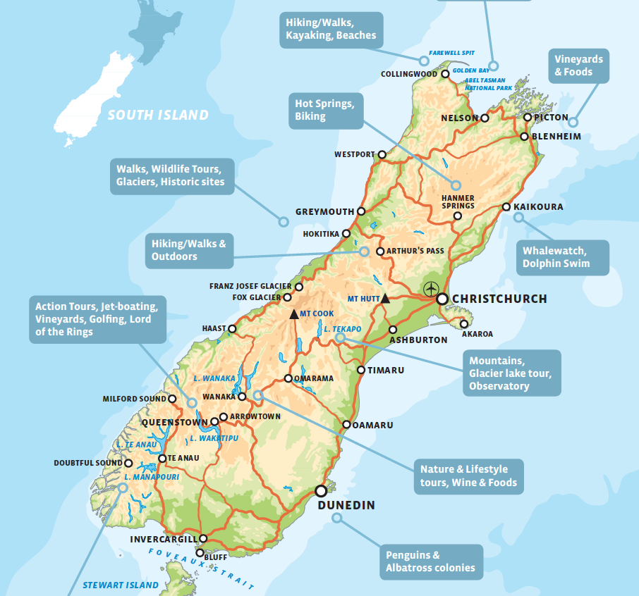 Map Of New Zealand Printable