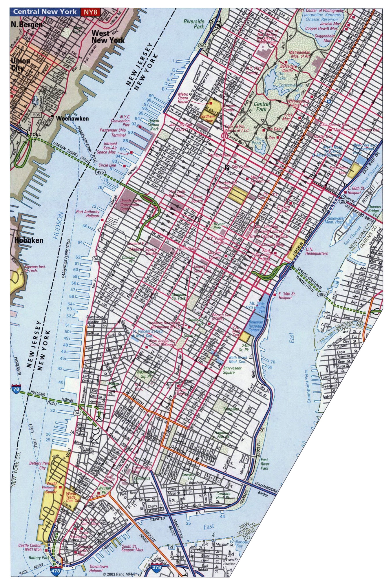 Printable Manhattan Map With Streets