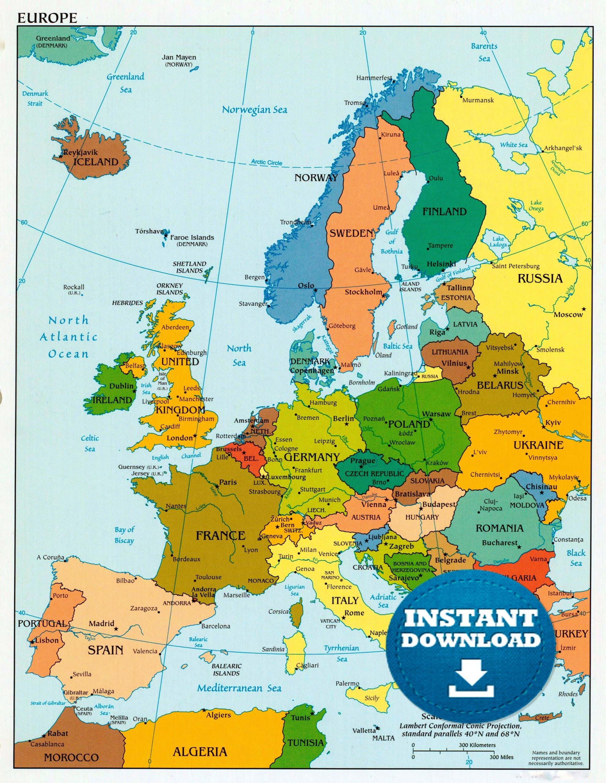 Digital Political Colorful Map Of Europe Printable Download Mapping Countries Of Europe Lively Political Map European Map Etsy Digital Political Colorful Map Of Europe Printable Download Mapping Countries Of Europe Lively Political Map European Map Etsy
