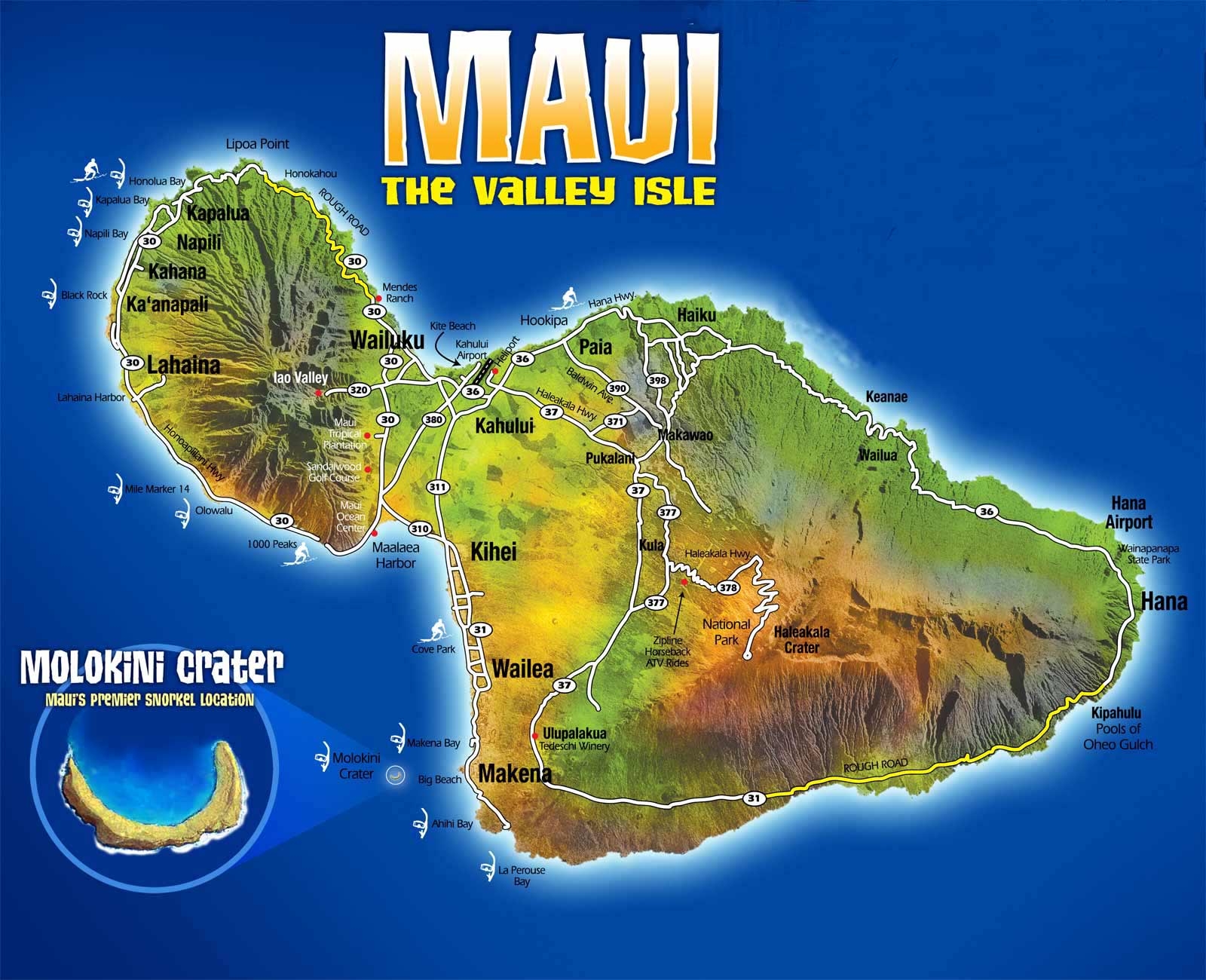 Maui Map Printable