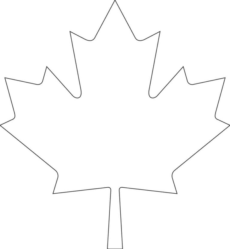 Downloadable Maple Leaf Template For Your Canada Day Crafts 