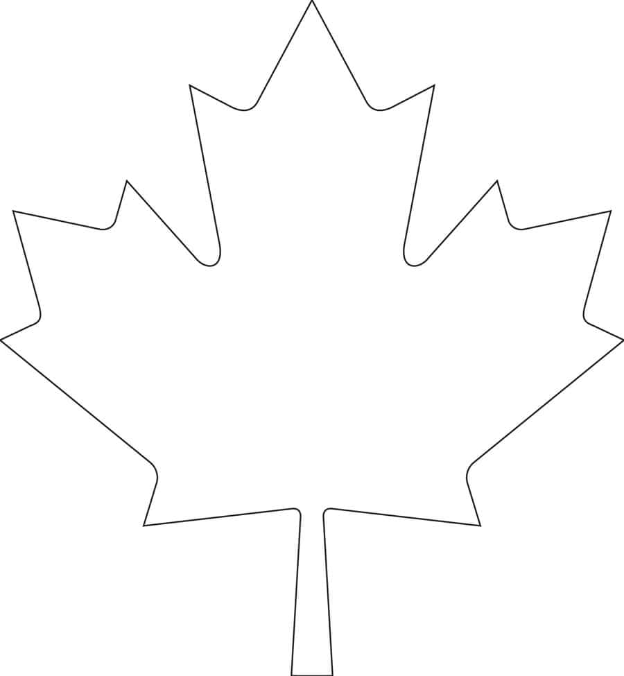 Downloadable Maple Leaf Template For Your Canada Day Crafts 