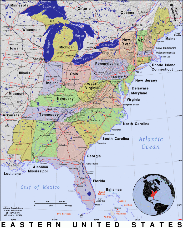Eastern United States Public Domain Maps By PAT The Free Open Source Portable Atlas