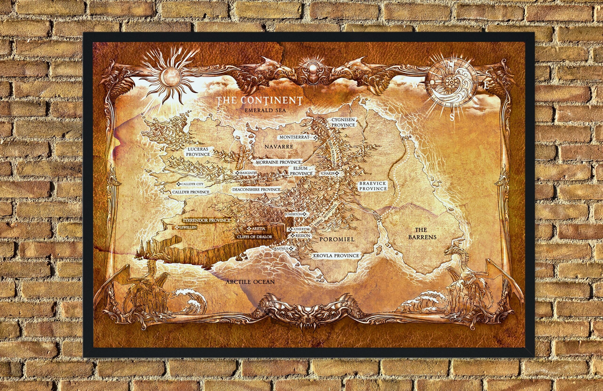Empyrean Series World Map Inspired By Fourth Wing U0026 Iron Flame By Rebecca Yarros Etsy