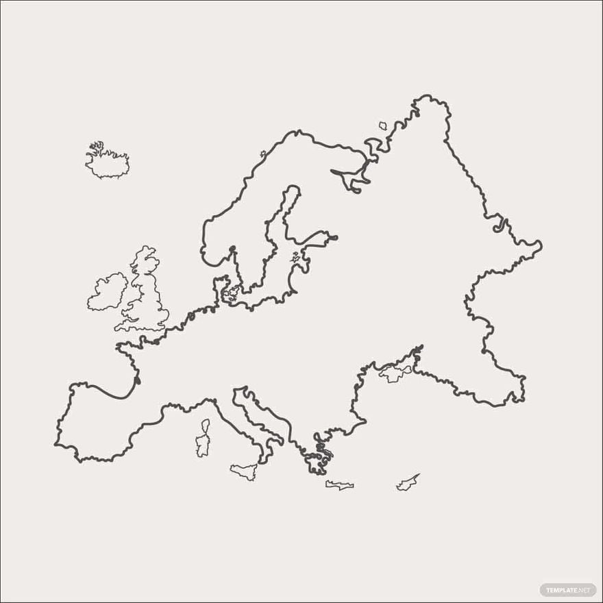 Europe Map Outline Vector In Illustrator SVG JPG EPS PNG Worksheets Library