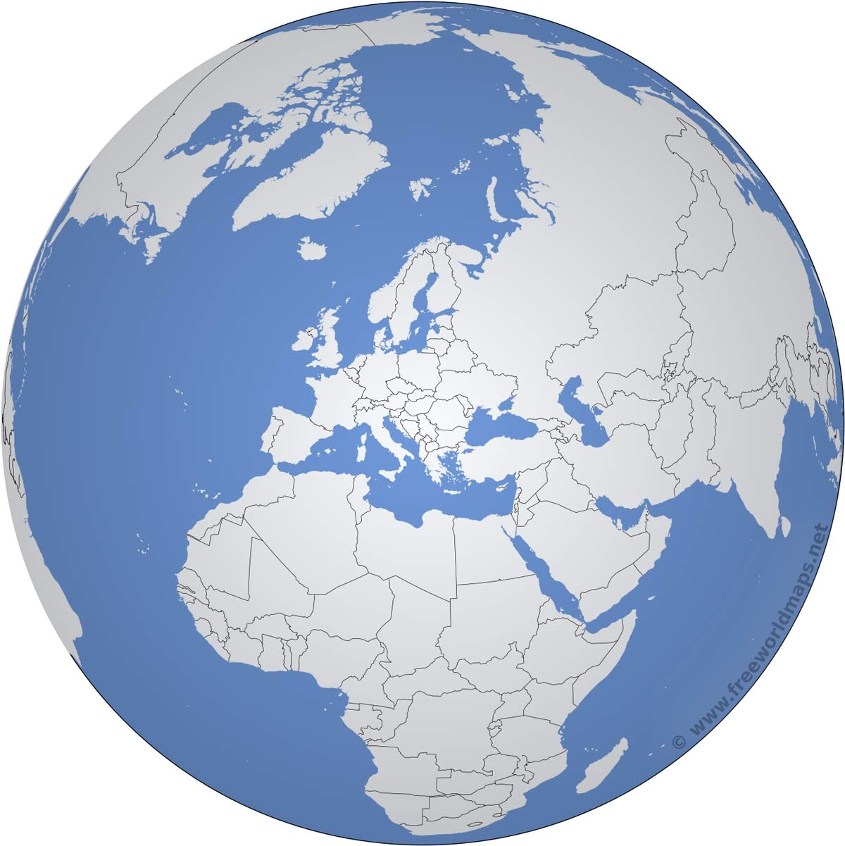 Europe Outline Maps By FreeWorldMaps