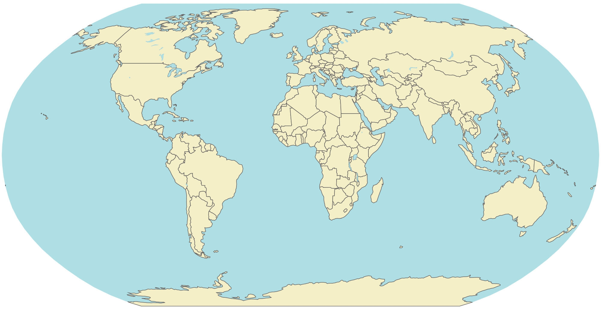 Free Blank World Map GIS Geography
