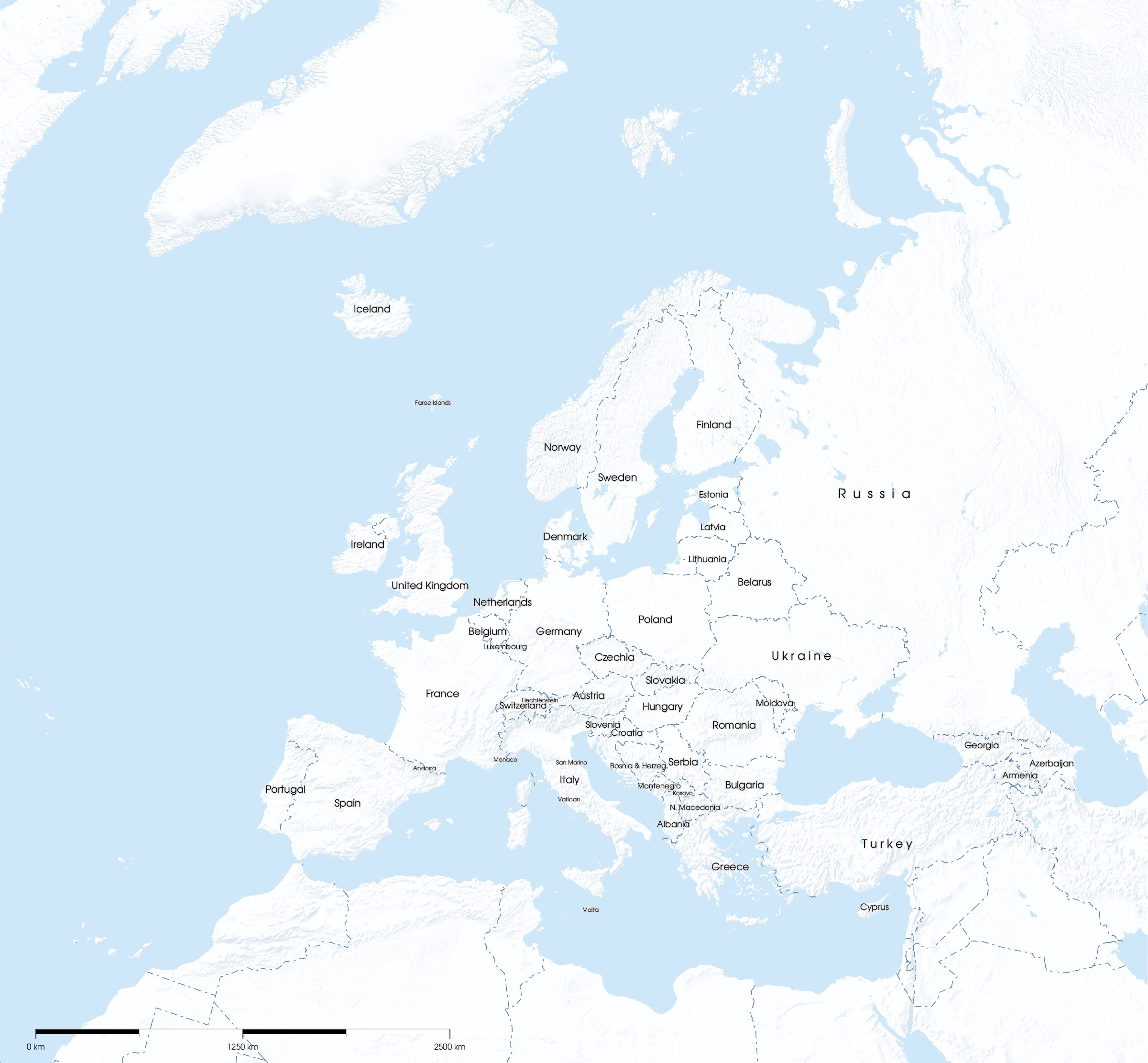 Free Printable Map Of Europe