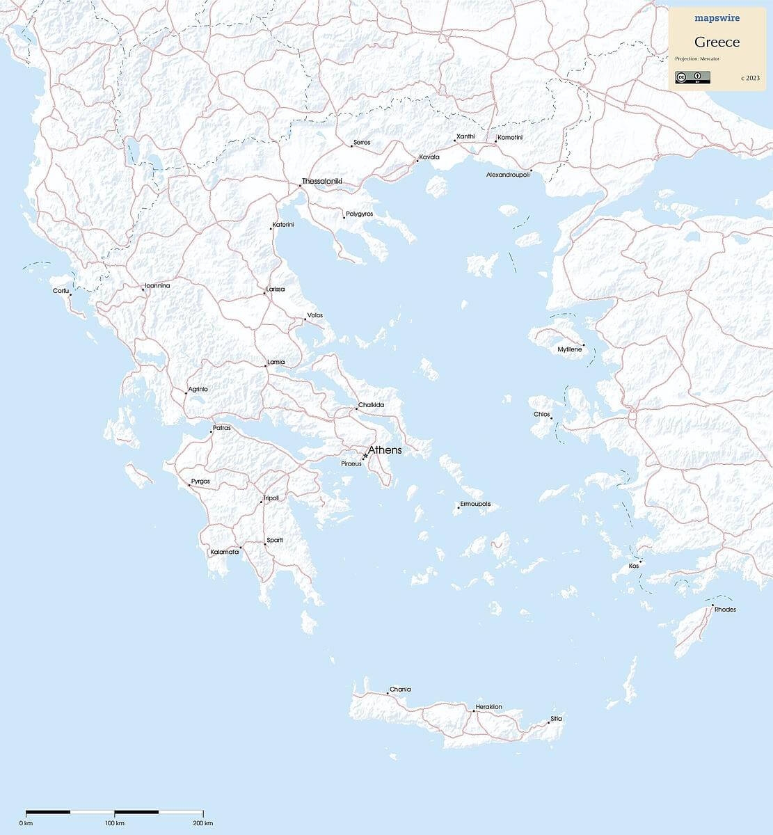 Free Maps Of Greece Mapswire