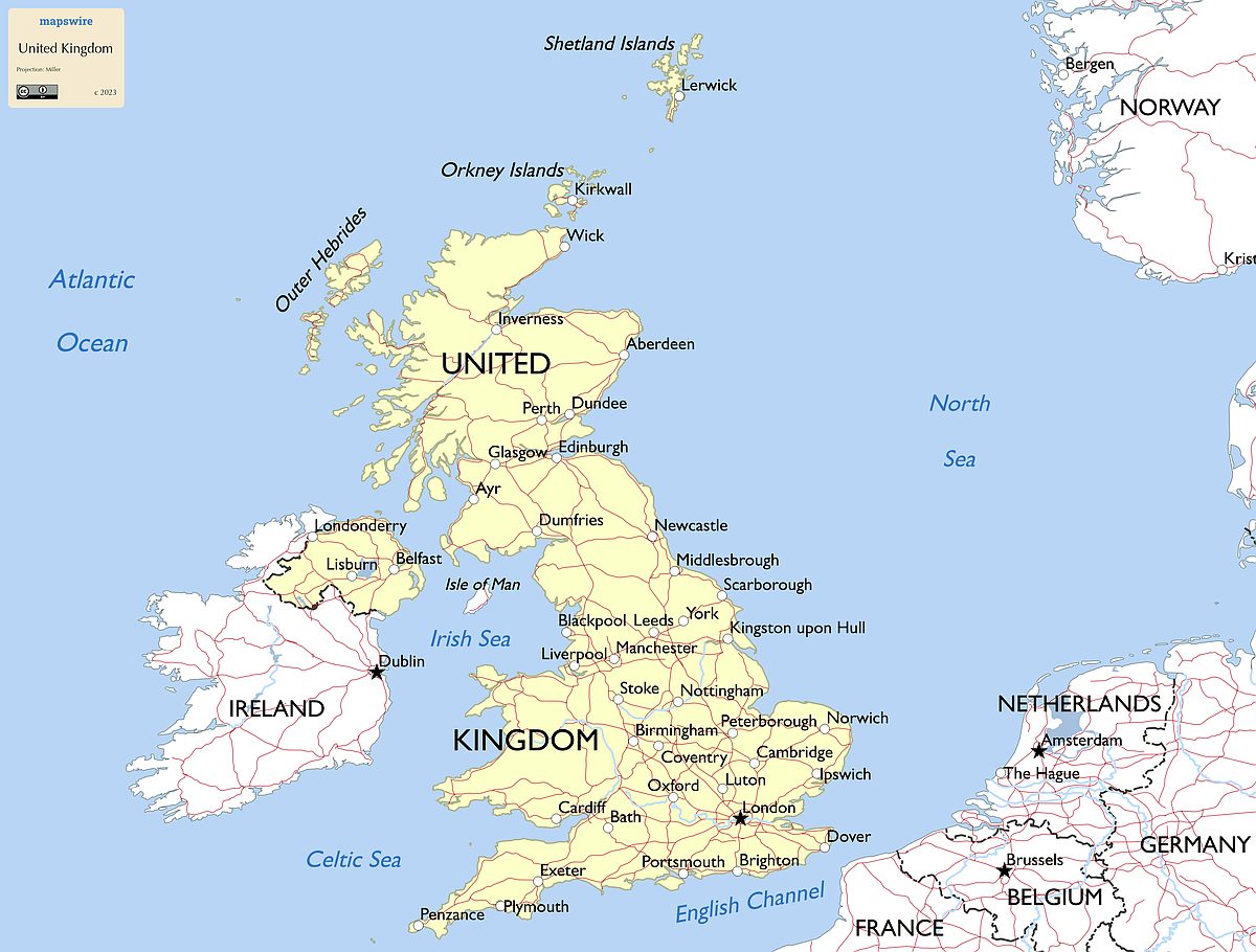 Free Maps Of The United Kingdom Mapswire