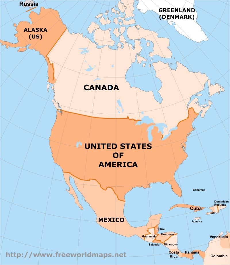 Printable North America Map