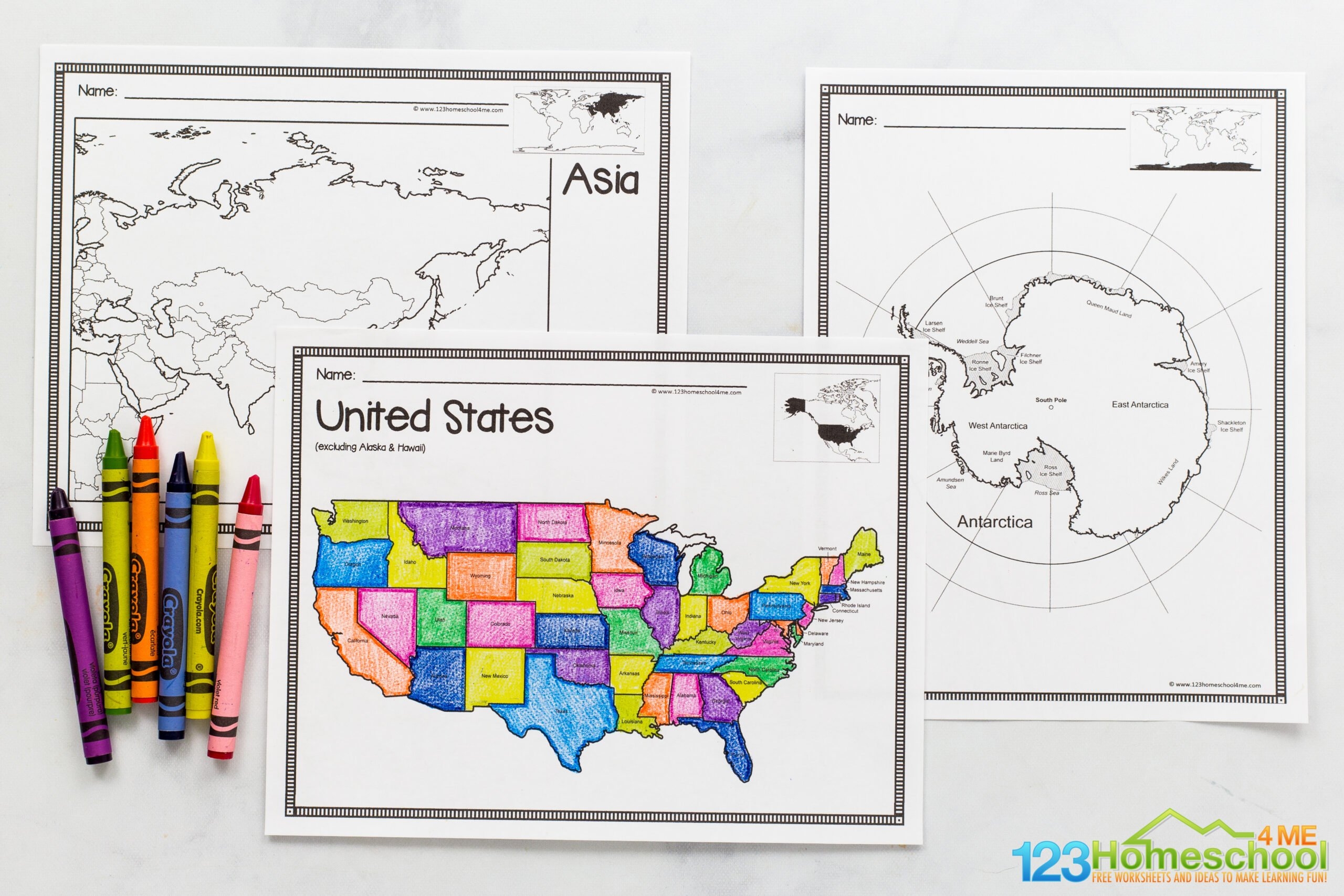 Us Map Printable Free