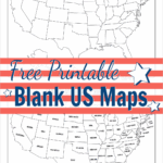 Free Printable Blank US Map PDF Download 