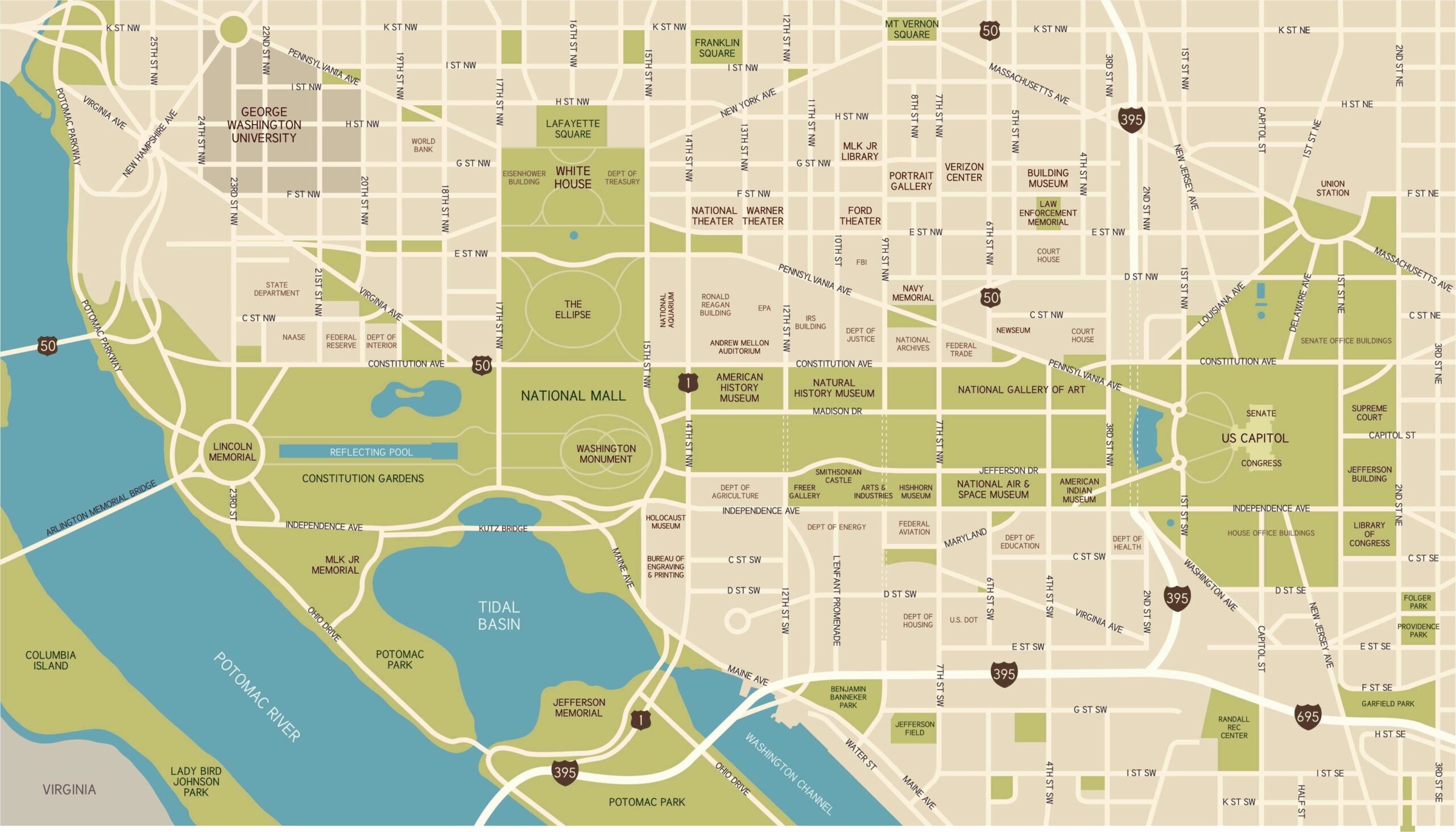 National Mall Map Printable