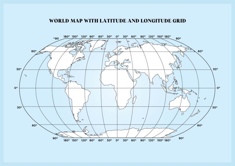 Free Printable World Map With Longitude Worksheets Library