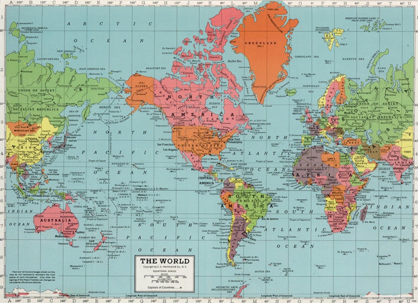 Map Of World Printable