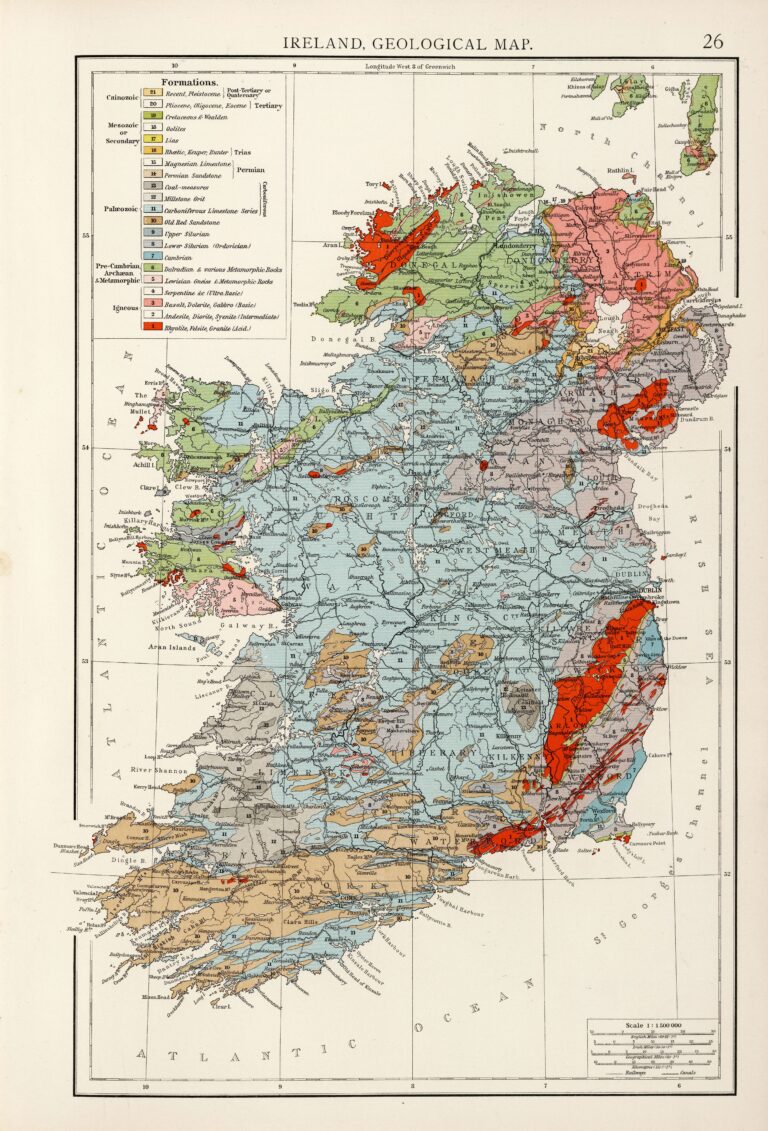 Free Vintage Maps Of Ireland To Print Picture Box Blue