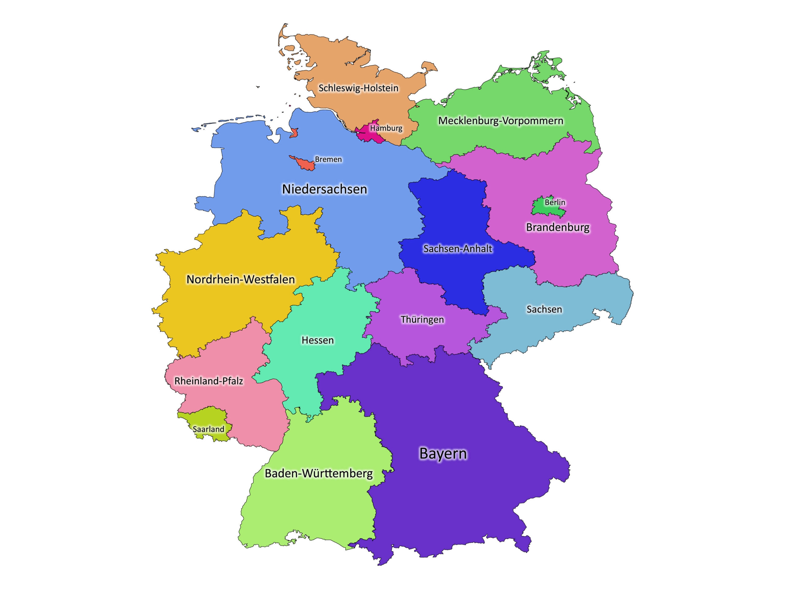 Printable Map Germany
