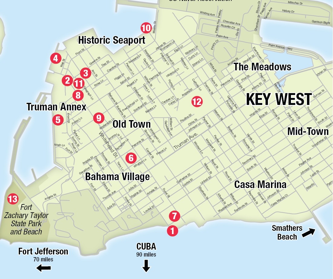 Printable Map Key West