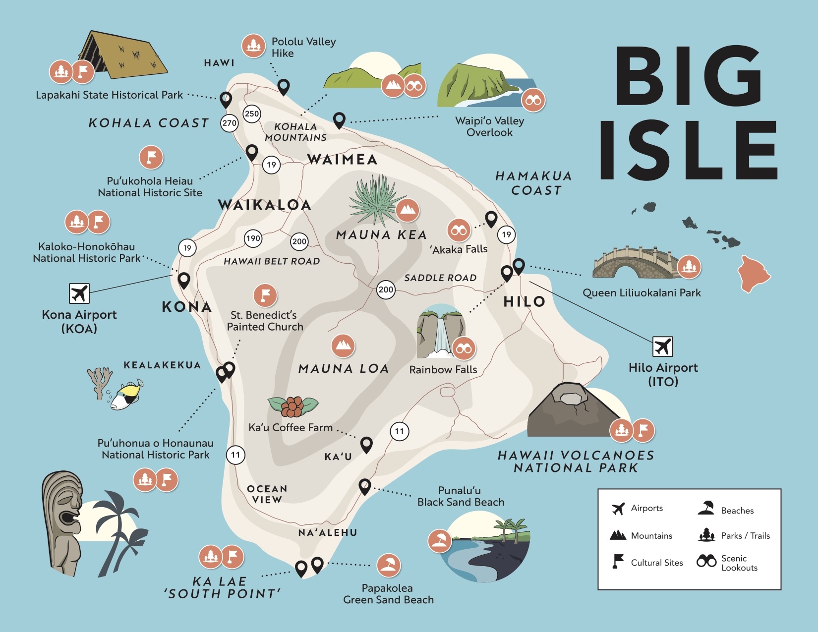 Hawaii Travel Maps Attractions Airports U0026 More
