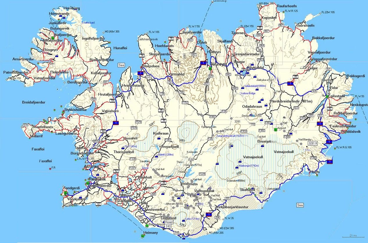 Iceland Map Printable