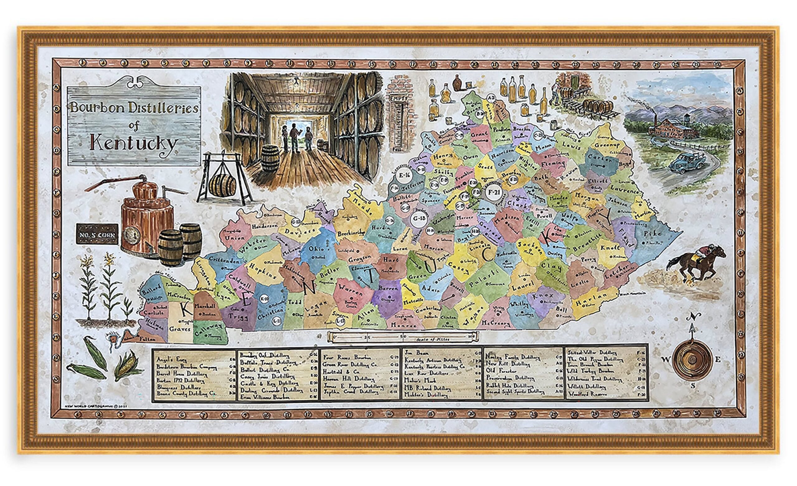 Pdf Printable Kentucky Bourbon Trail Map