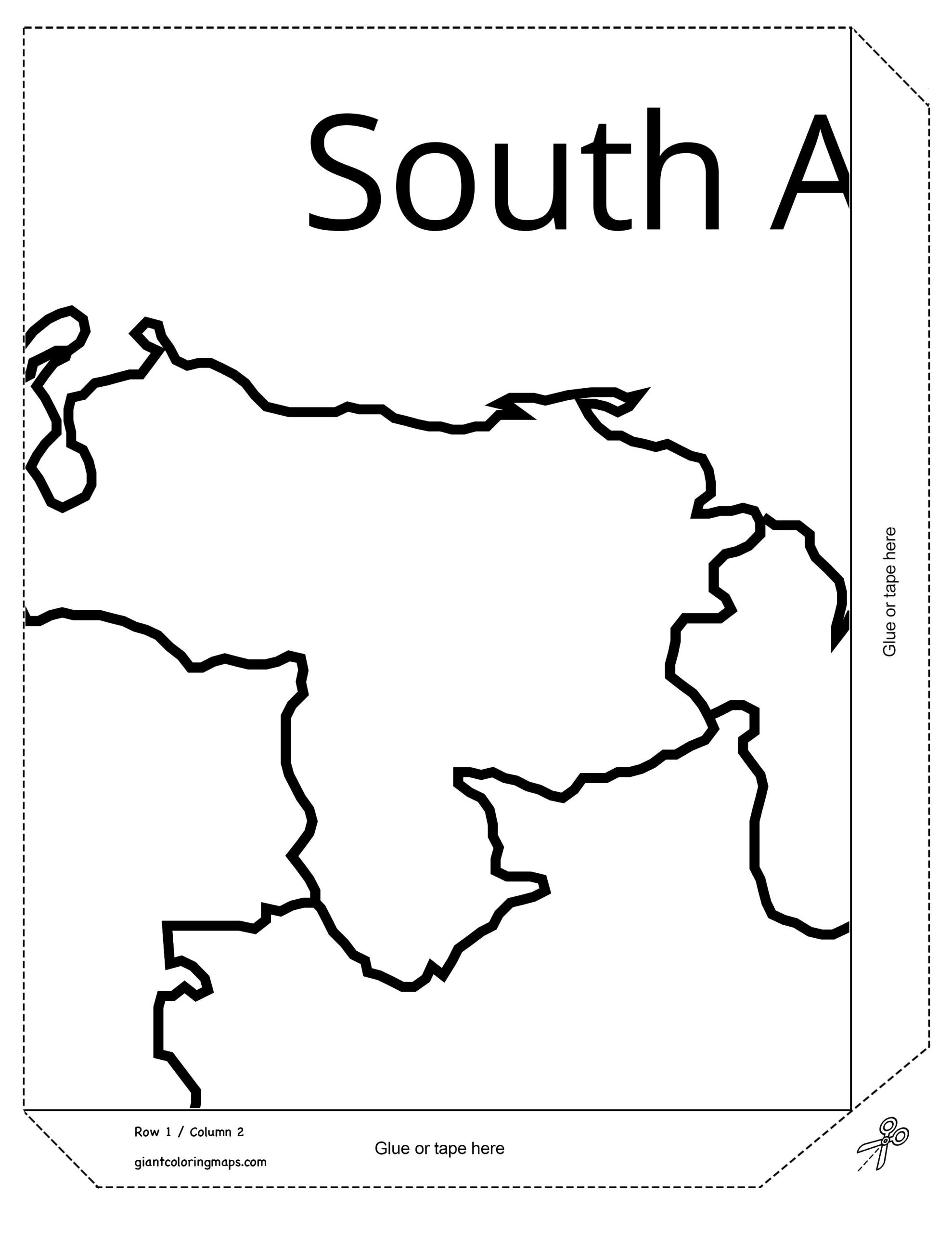Printable South America Map