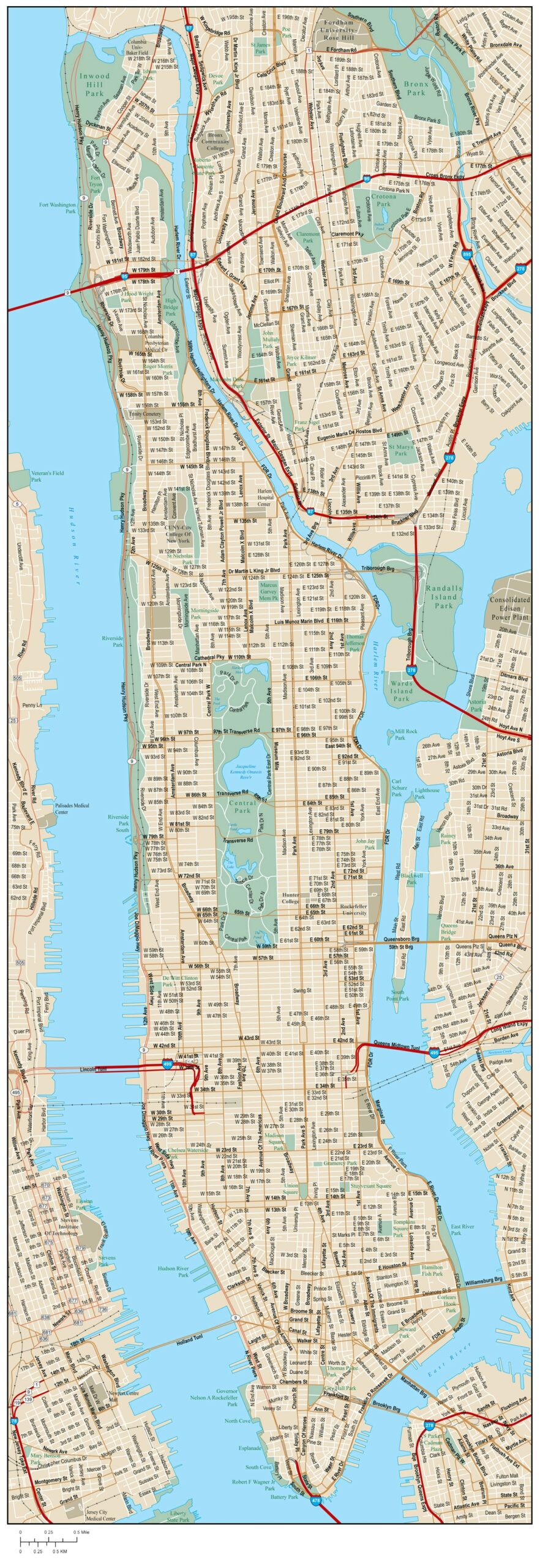 Printable Map Of Manhattan Streets