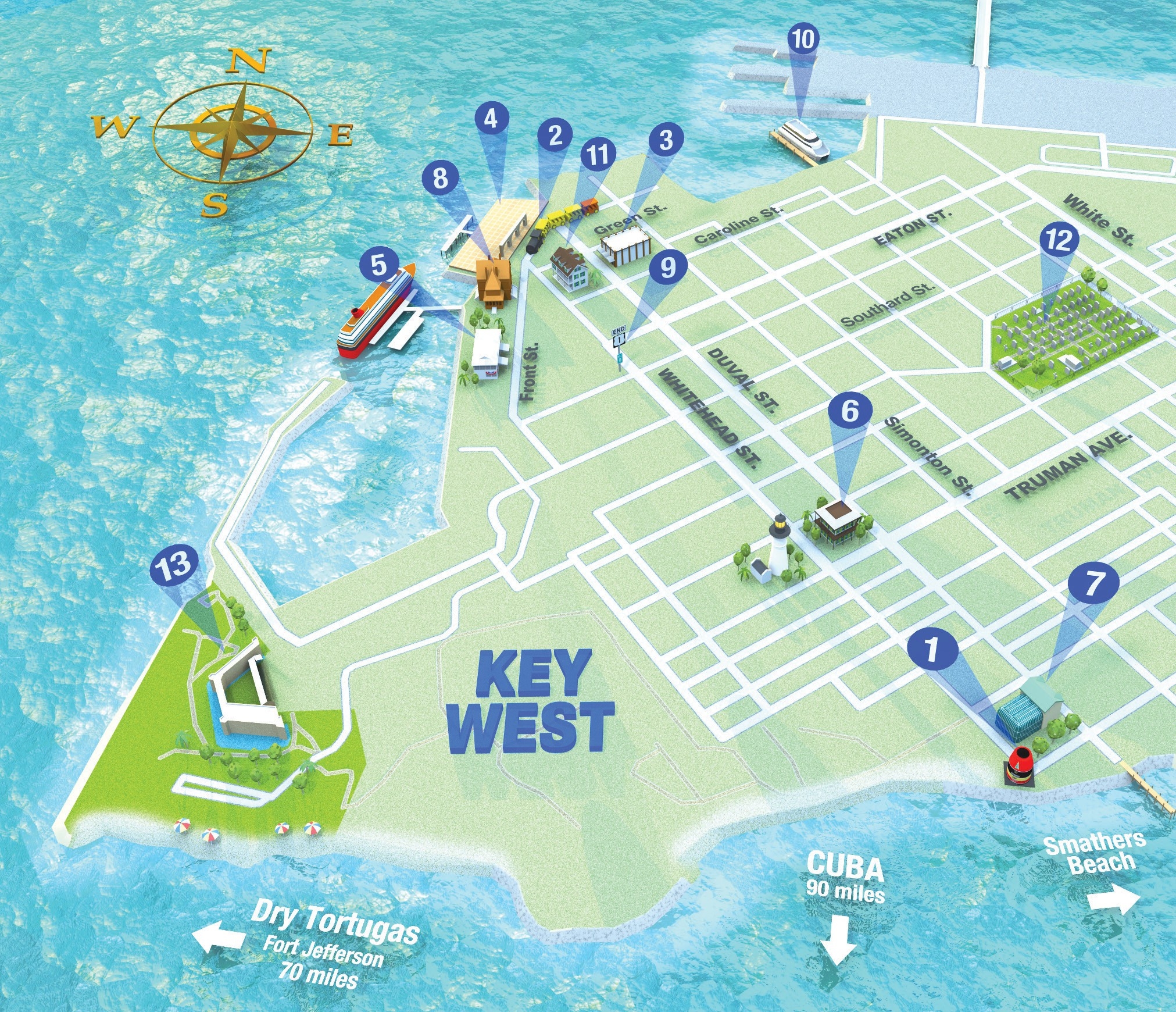 Key West Map Printable