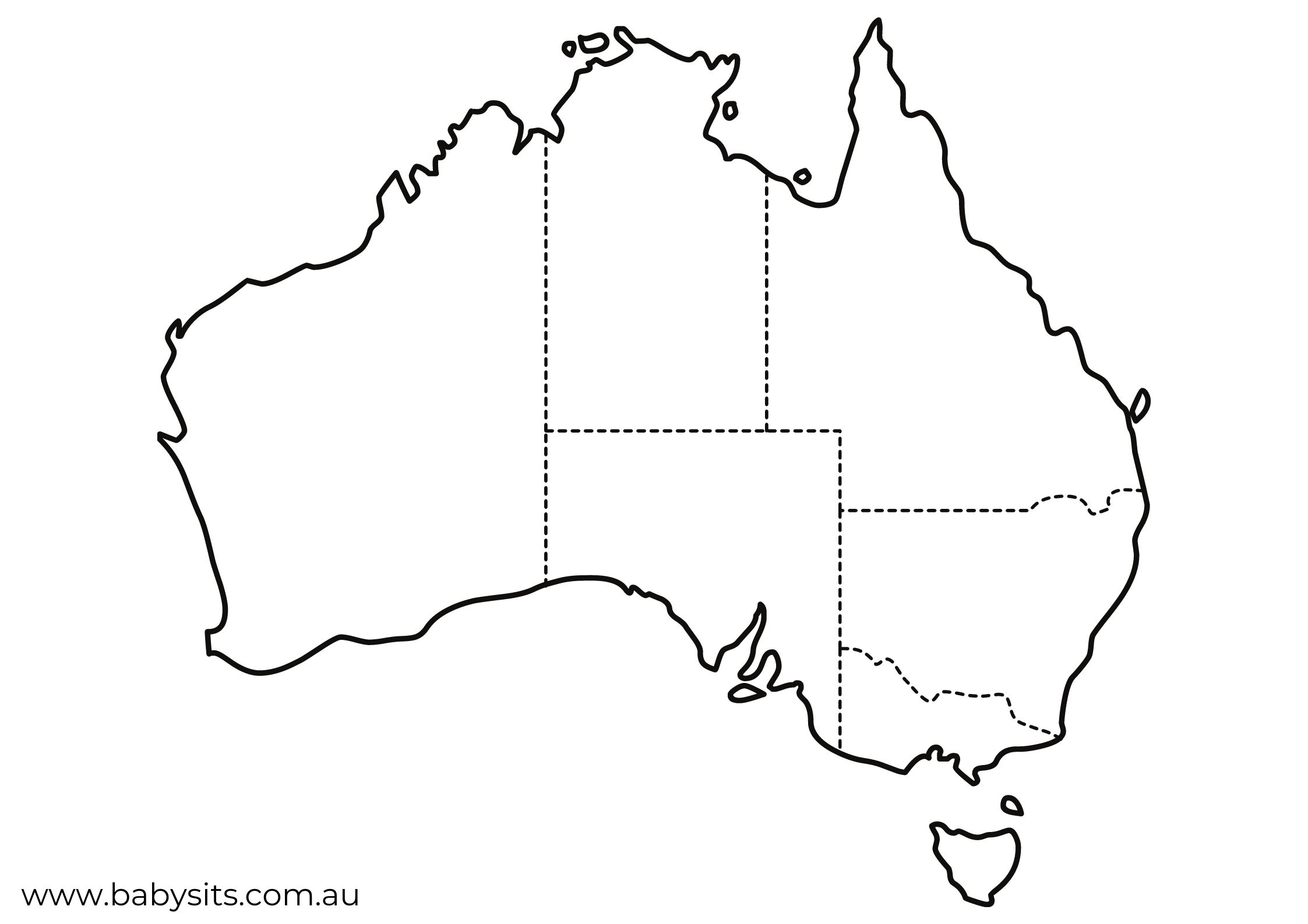 Free Printable Blank Maps Of Australia