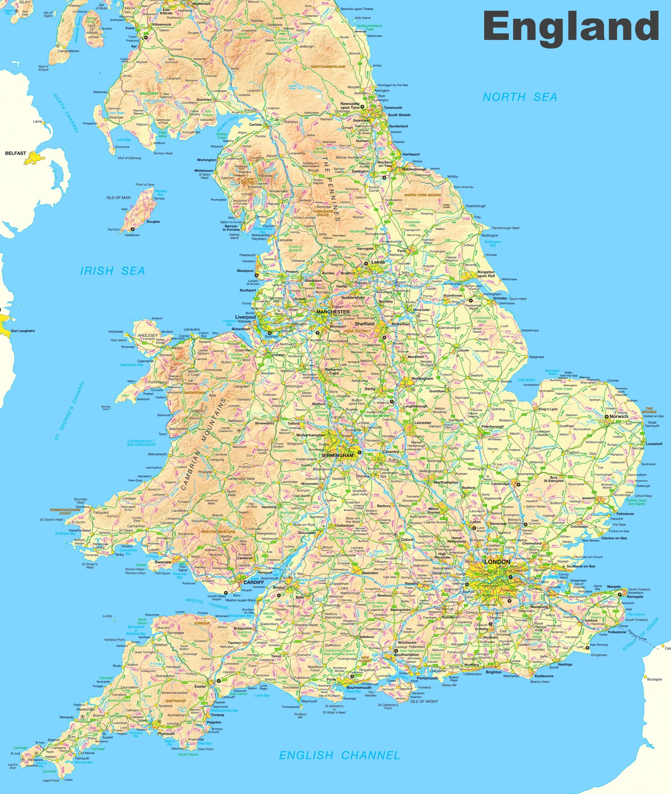 Uk Printable Map