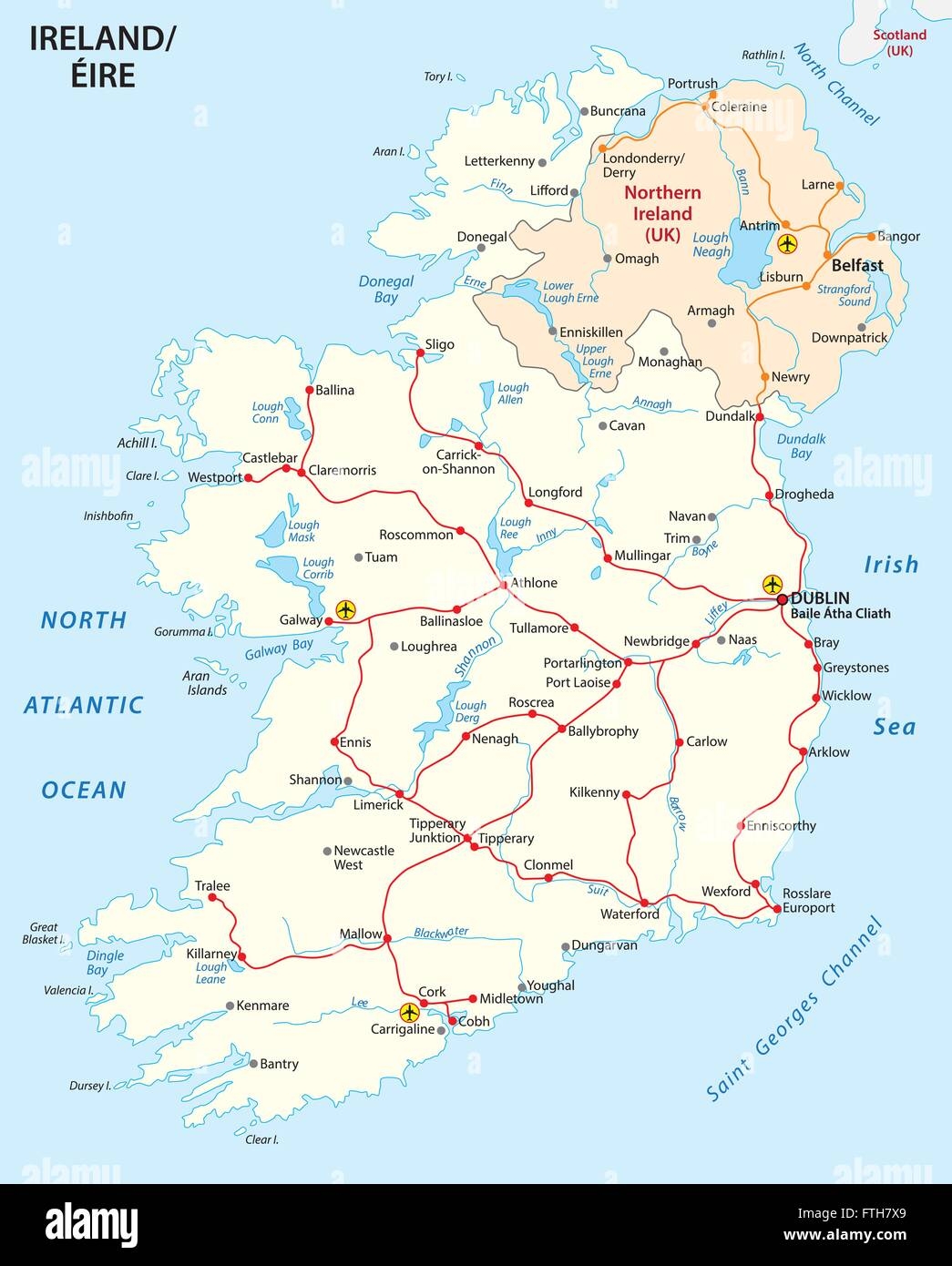 Map Of Ireland Fotos Und Bildmaterial In Hoher Aufl sung Alamy Worksheets Library